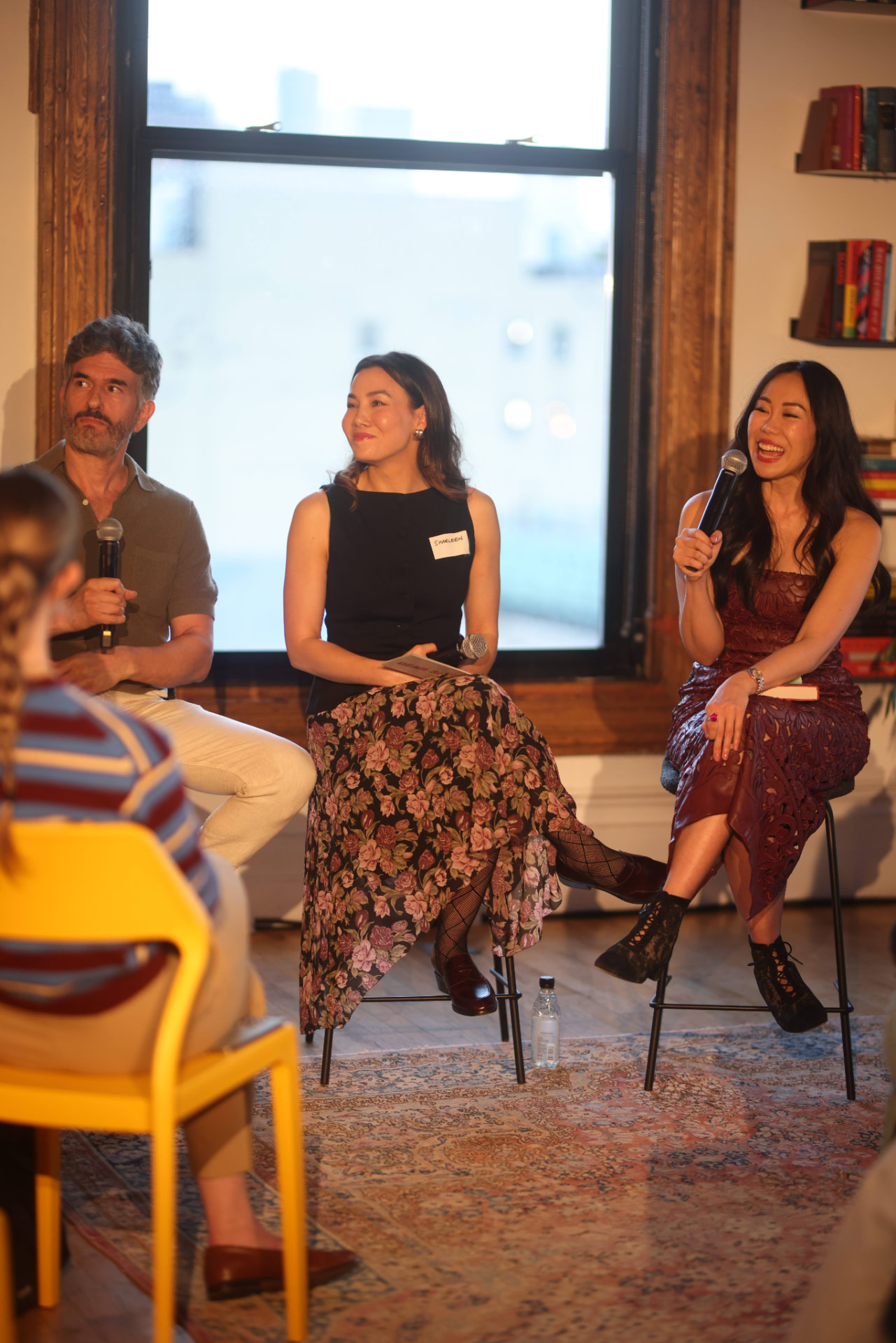 Amy Chan on a panel at the UNSINGLE launch event